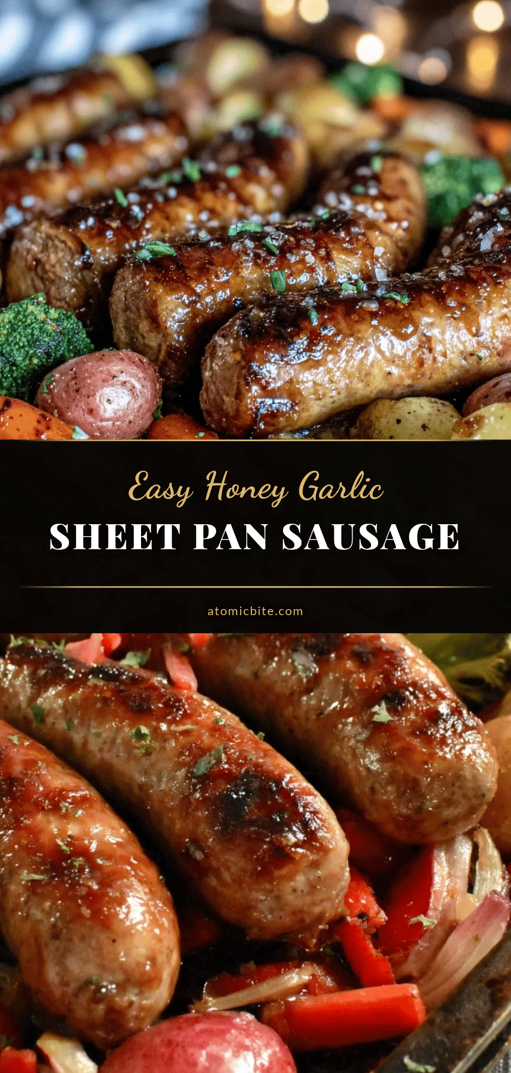 honey garlic sheet pan sausage recipe