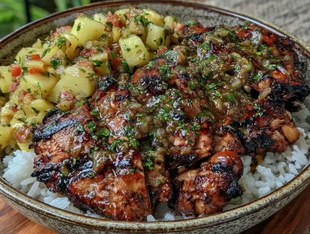 jerk chicken bowl - featured image