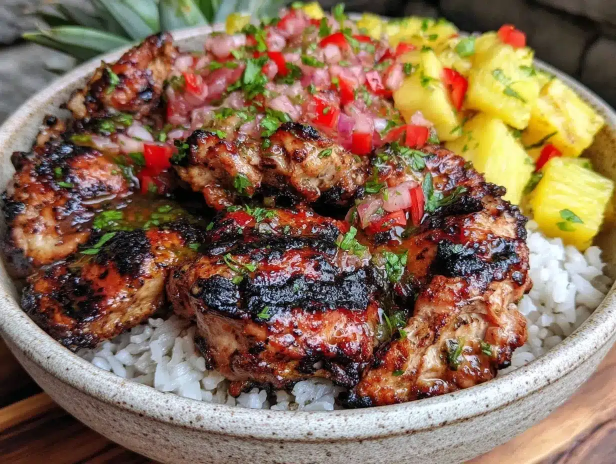 jerk chicken bowl preparation steps