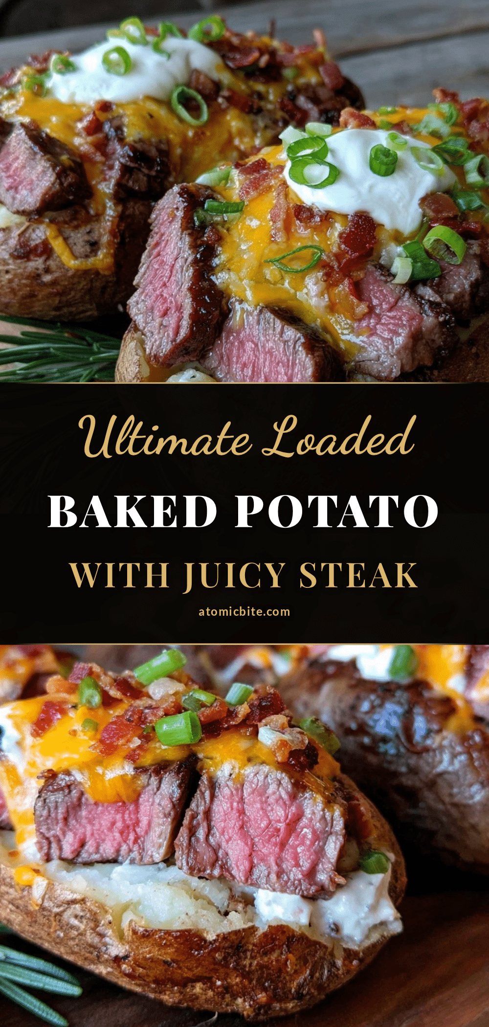 loaded baked potato with juicy steak recipe