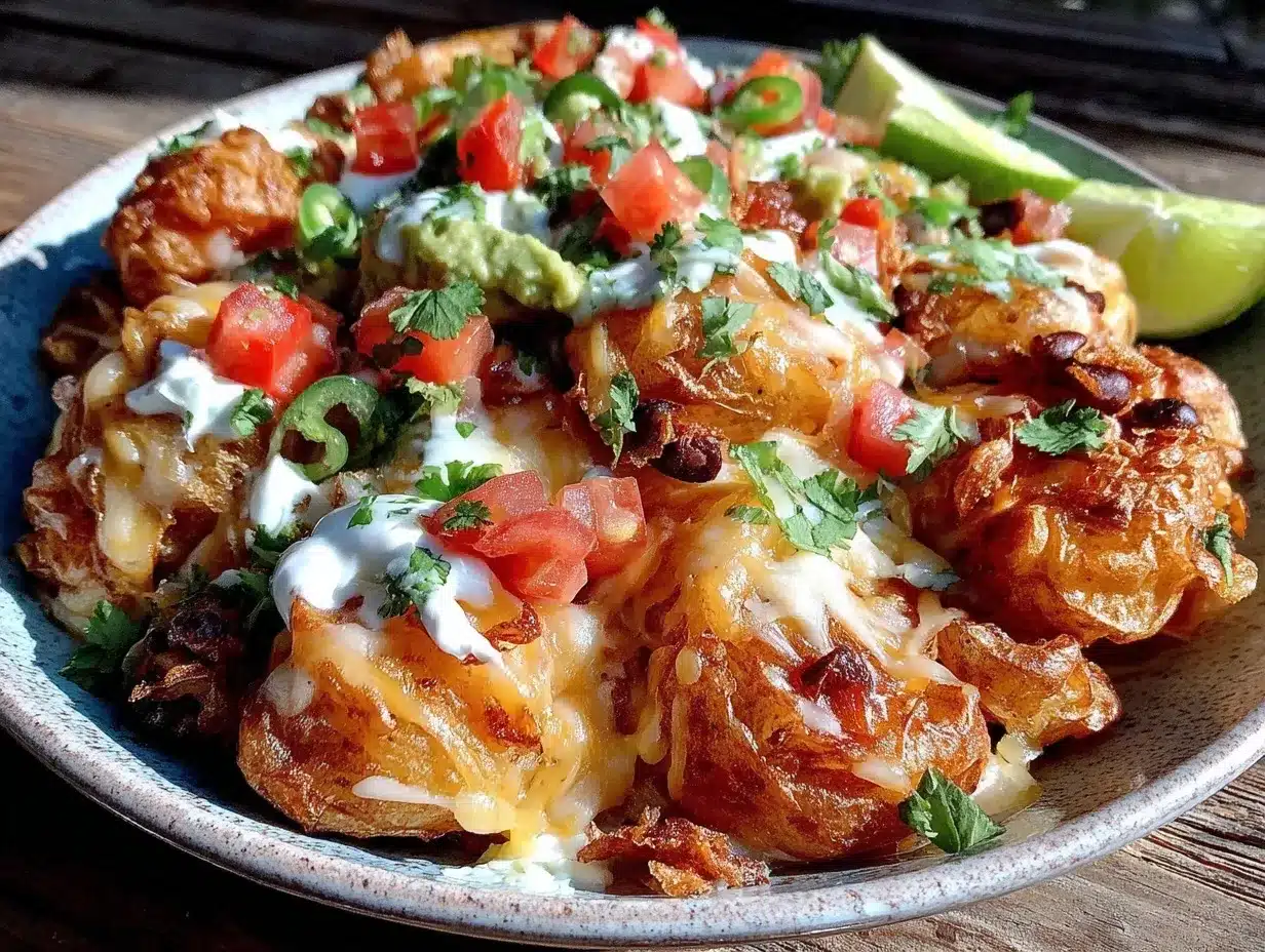 loaded potato taco bowl preparation steps