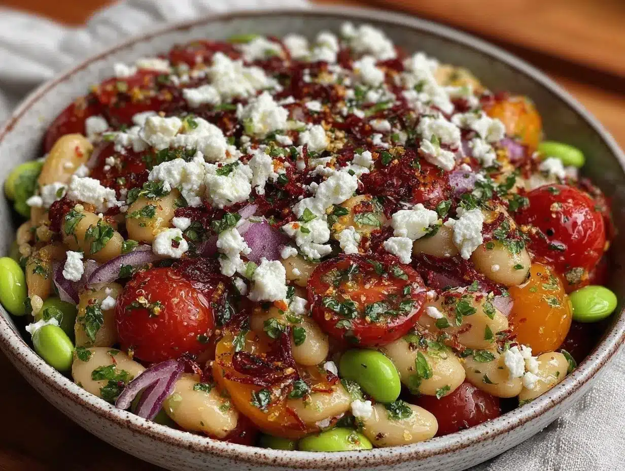 Mediterranean bean salad preparation steps