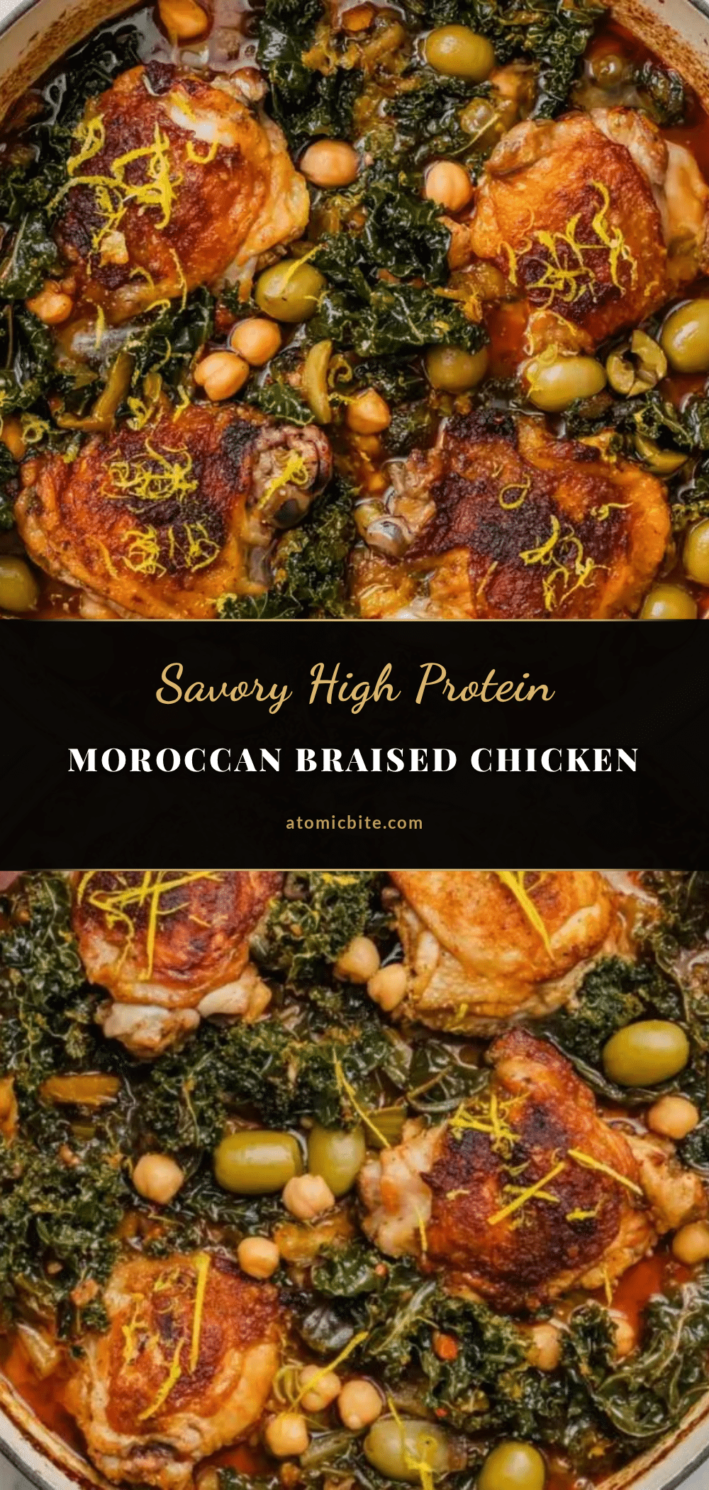 Moroccan braised chicken with olives recipe