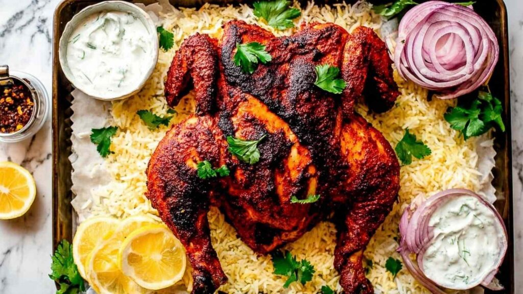 oven roasted tandoori chicken - featured image