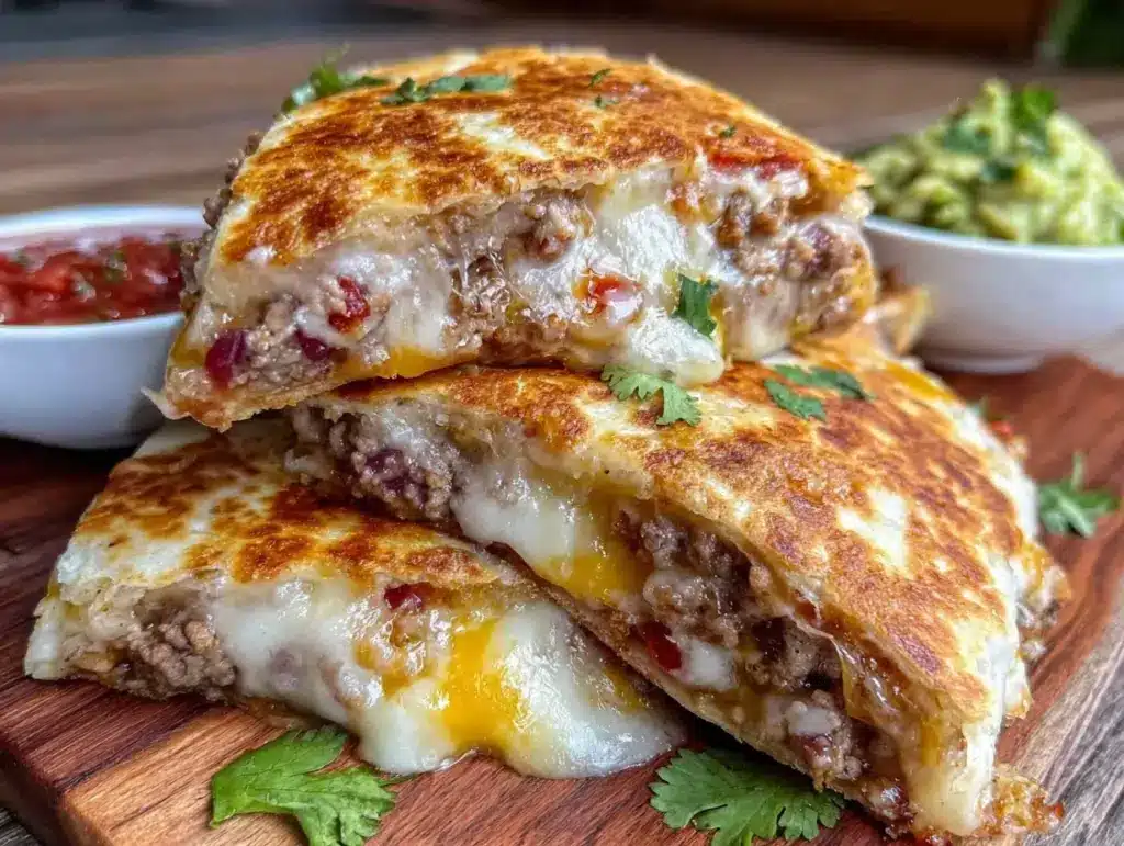 quick cheesy ground turkey quesadillas - featured image