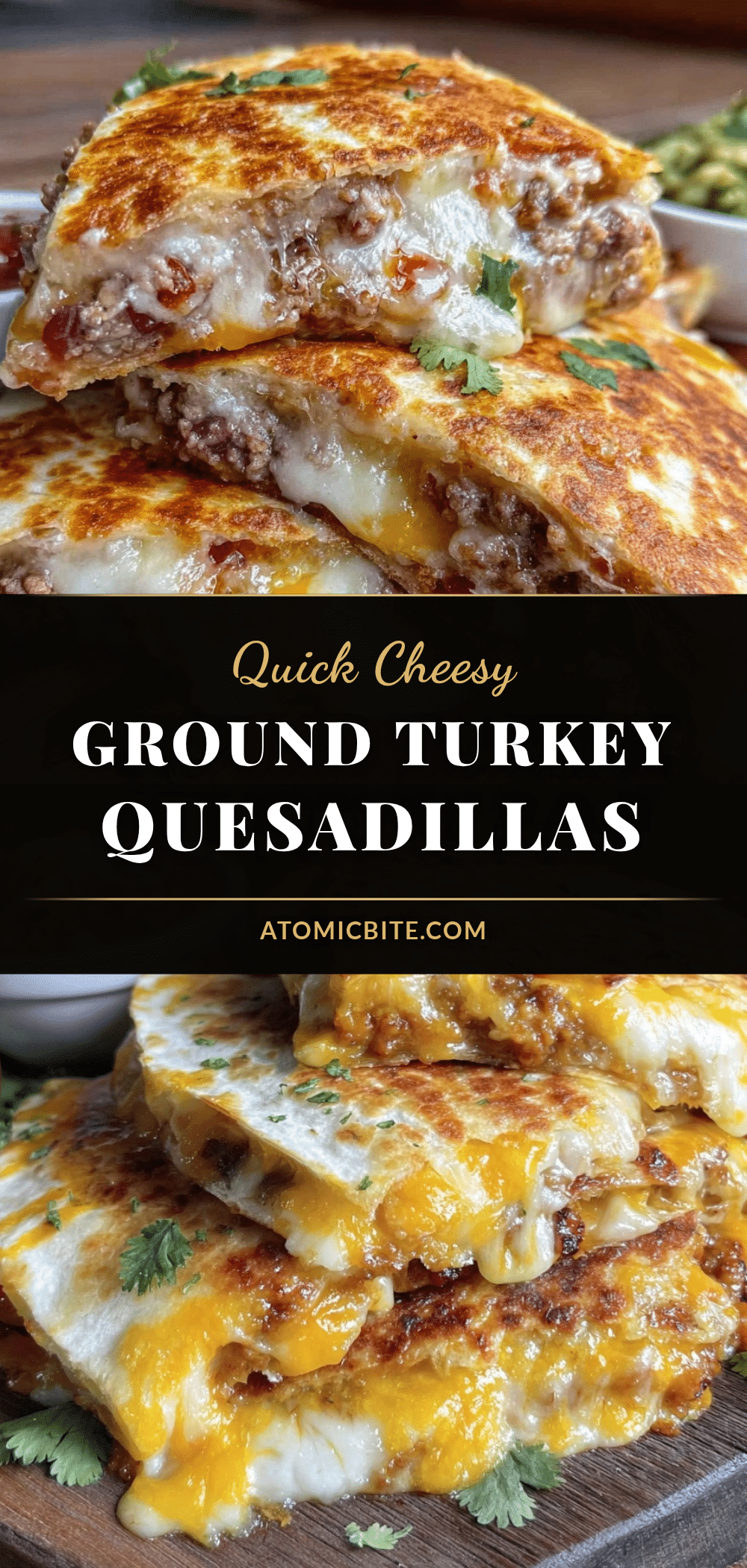 quick cheesy ground turkey quesadillas recipe