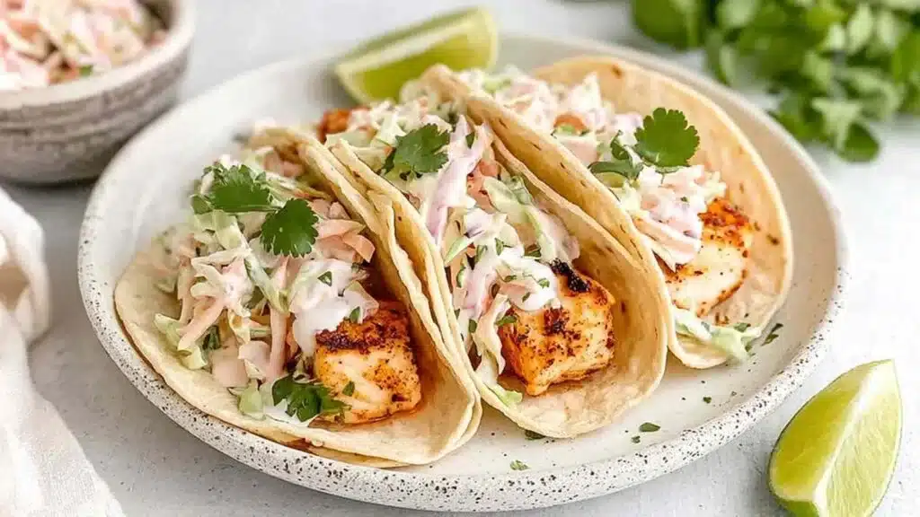 quick crispy grilled fish tacos preparation steps