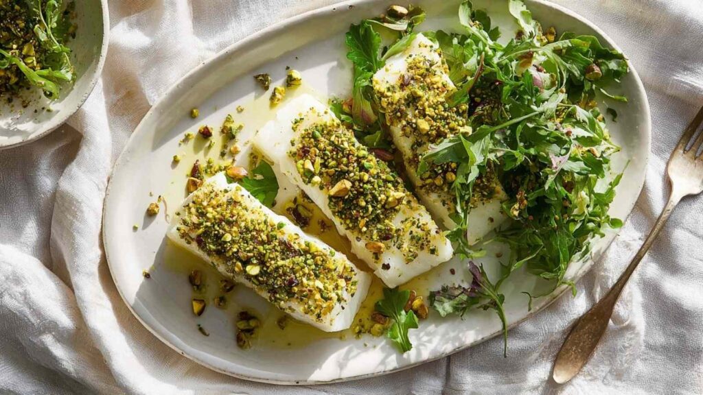 quick crispy herb baked fish - featured image
