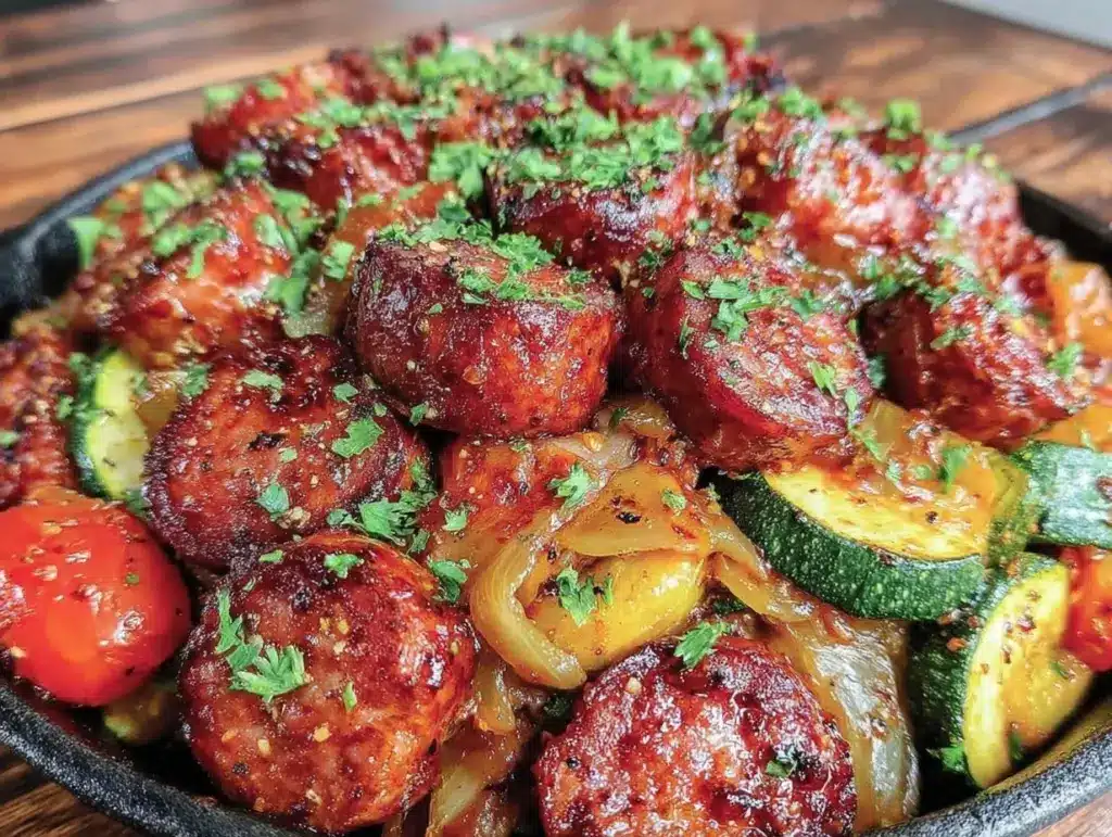 sausage veggie skillet bowl - featured image