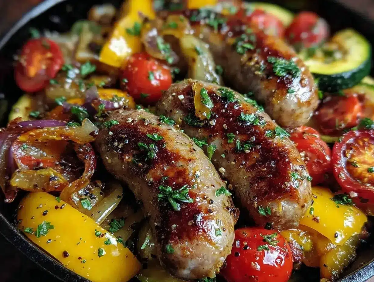 sausage veggie skillet bowl preparation steps