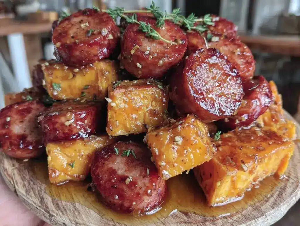 savory sausage and sweet potatoes - featured image