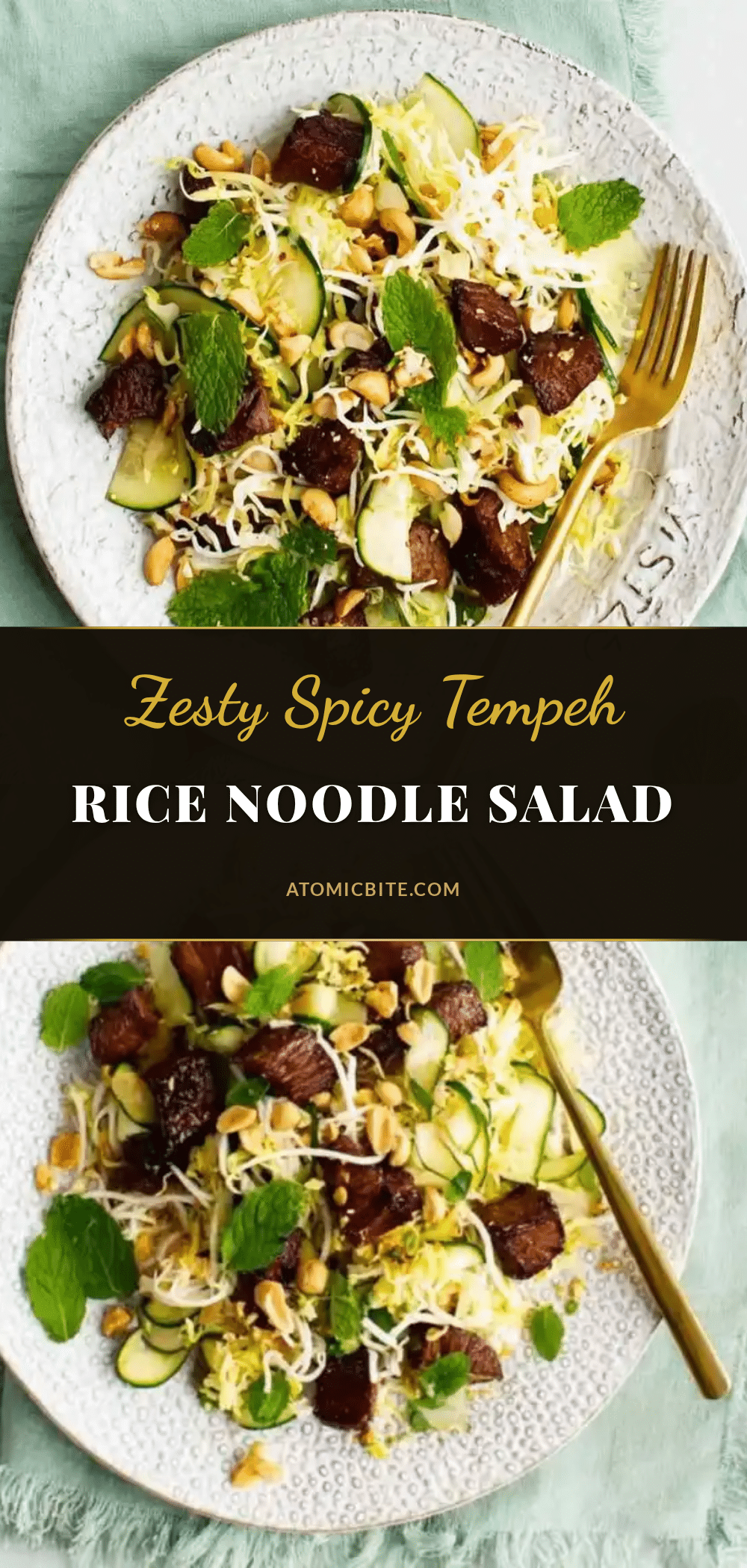 spicy tempeh and rice noodle salad recipe