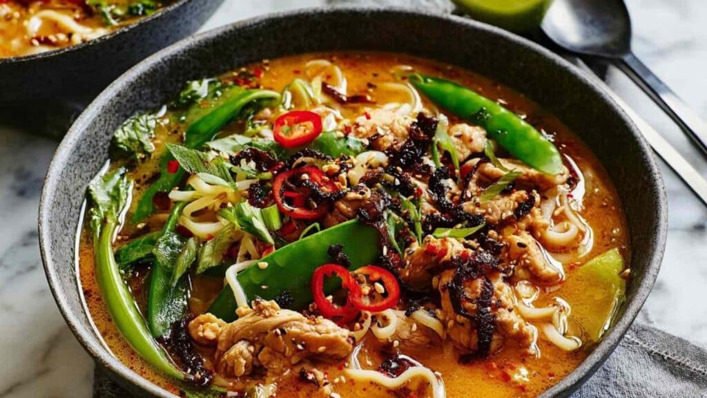 tahini gochujang noodle broth - featured image