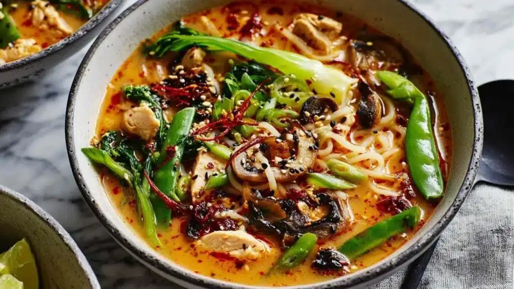 tahini gochujang noodle broth preparation steps