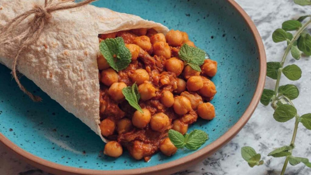 tea infused vegan chana masala - featured image
