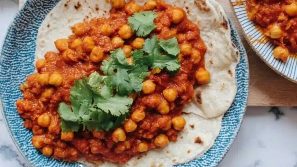 tea infused vegan chana masala preparation steps
