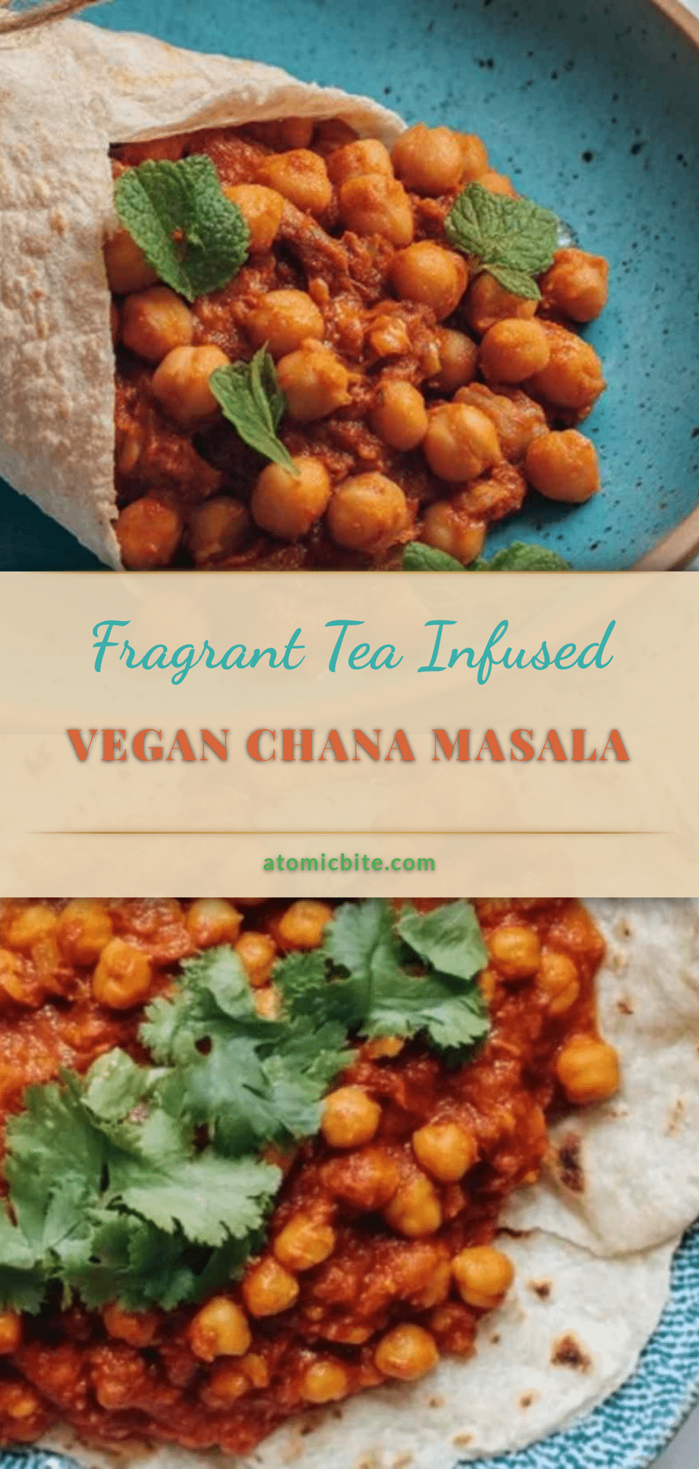 tea infused vegan chana masala recipe