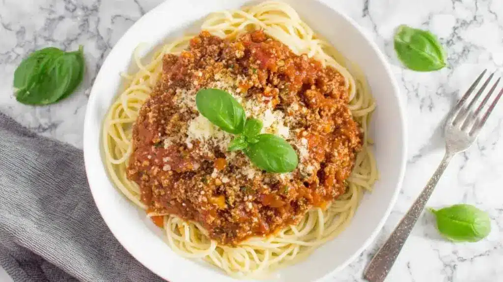 tempeh bolognese recipe - featured image