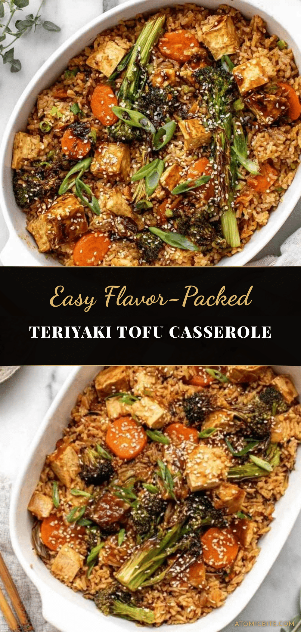 teriyaki tofu rice casserole recipe