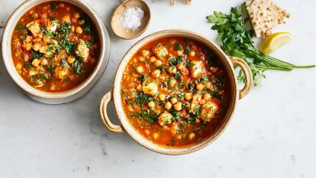 cod and chickpea stew - featured image
