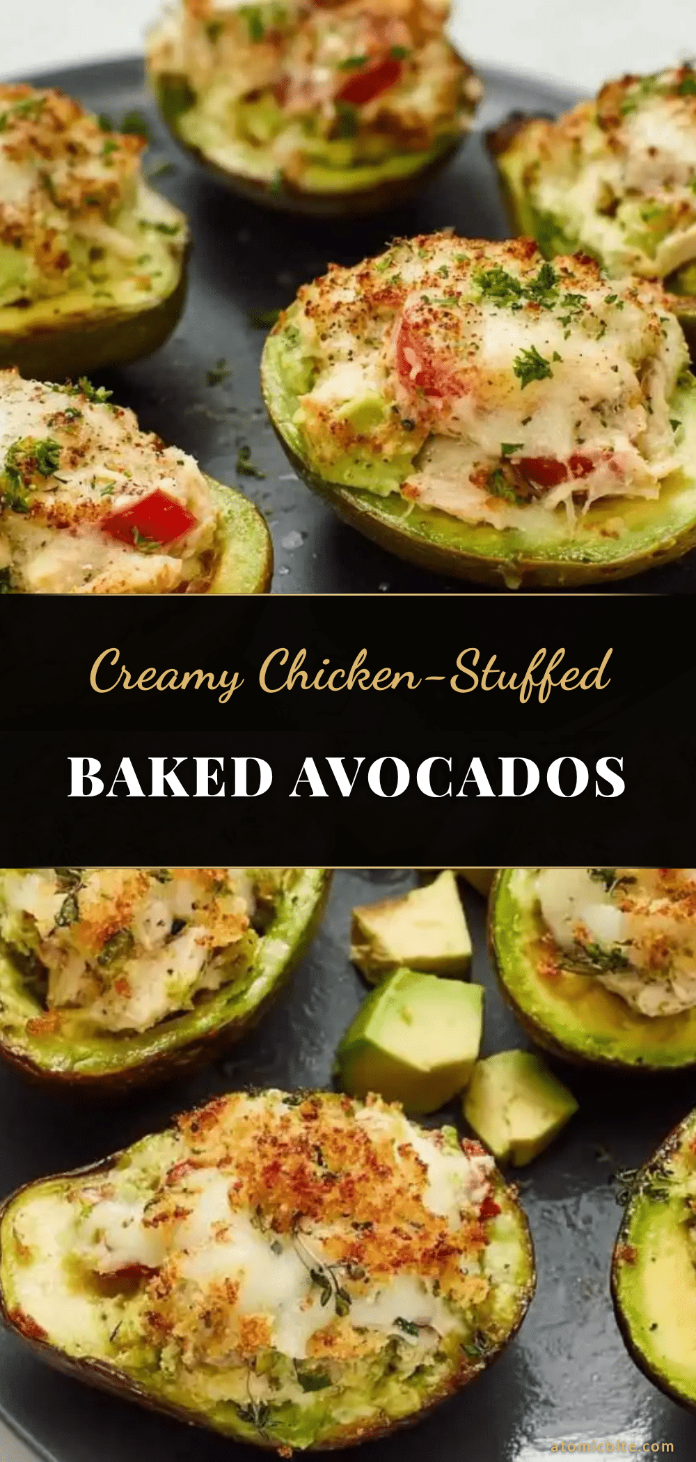 creamy chicken-stuffed baked avocados recipe