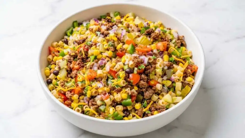 creamy cowboy pasta salad preparation steps