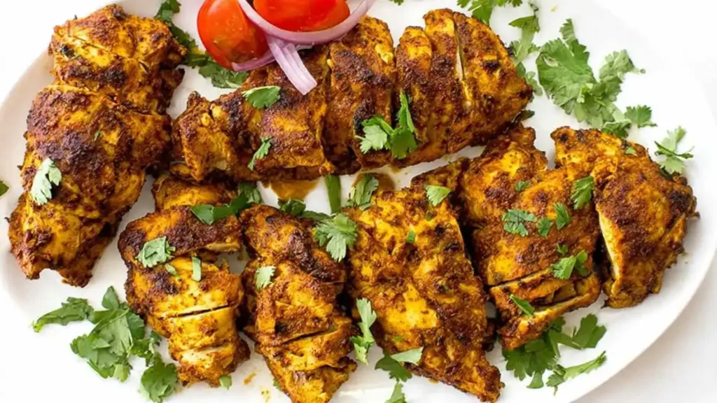 crispy baked chicken shawarma - featured image