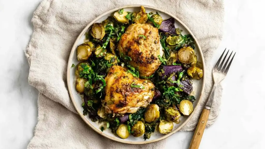 crispy balsamic roasted chicken - featured image