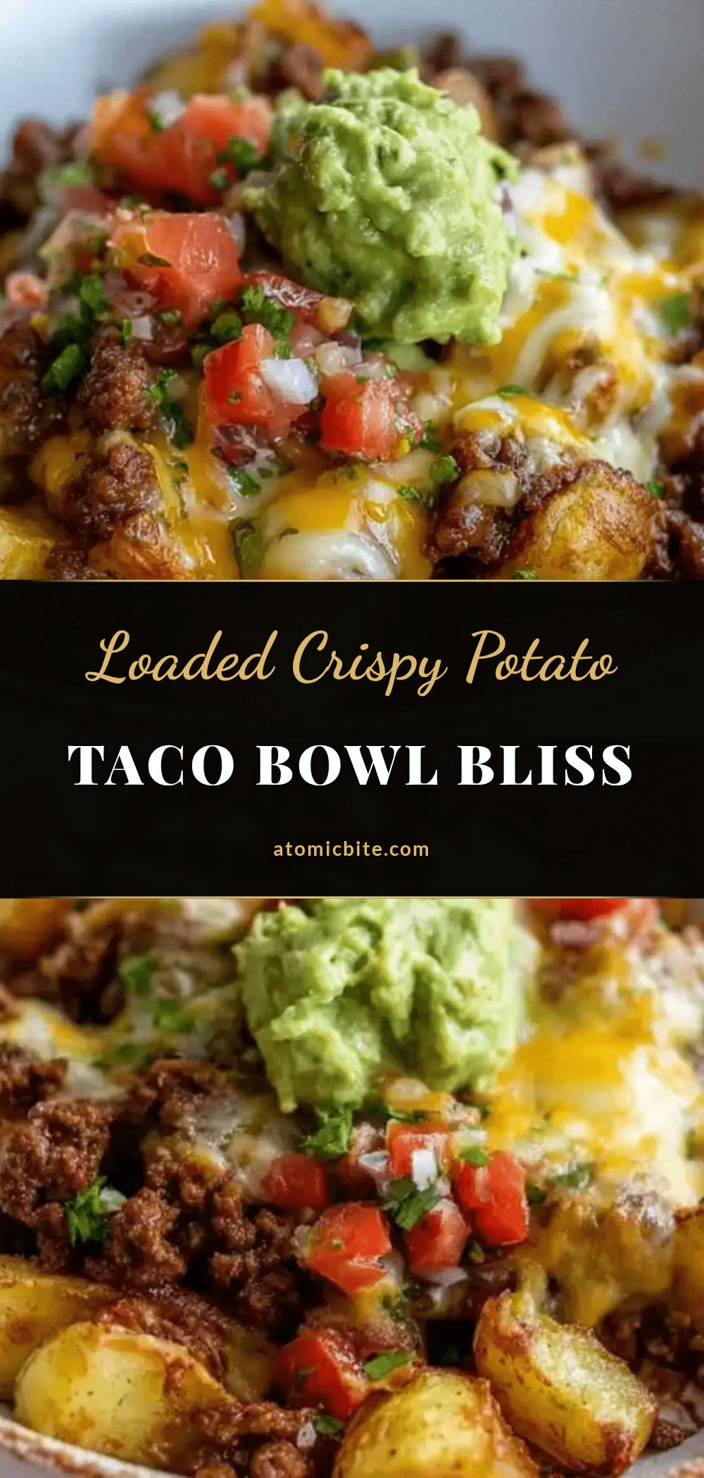 crispy loaded potato taco bowl recipe