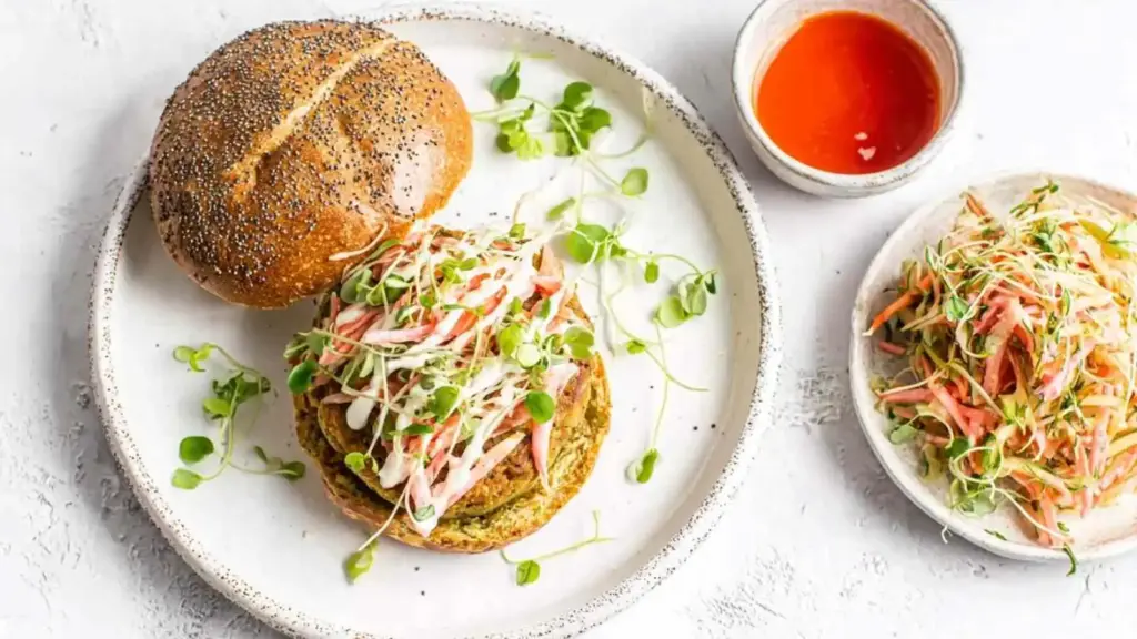 crispy salmon burgers - featured image