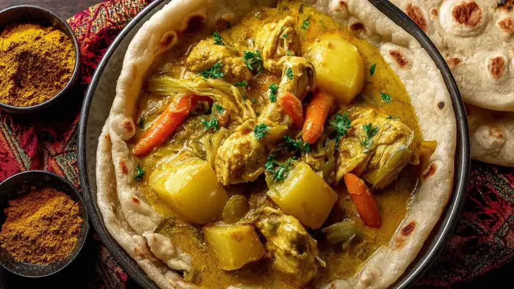 curry chicken roti - featured image