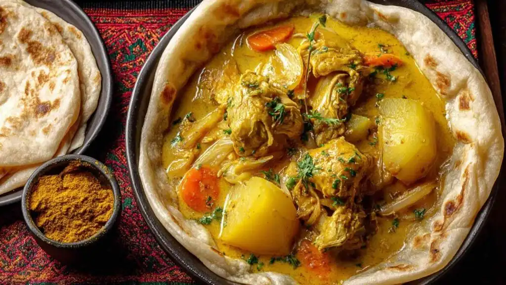curry chicken roti preparation steps
