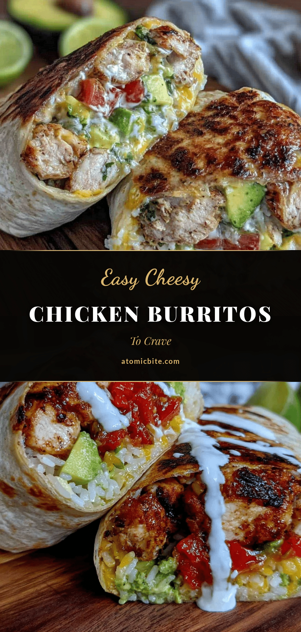 easy cheesy chicken burrito recipe