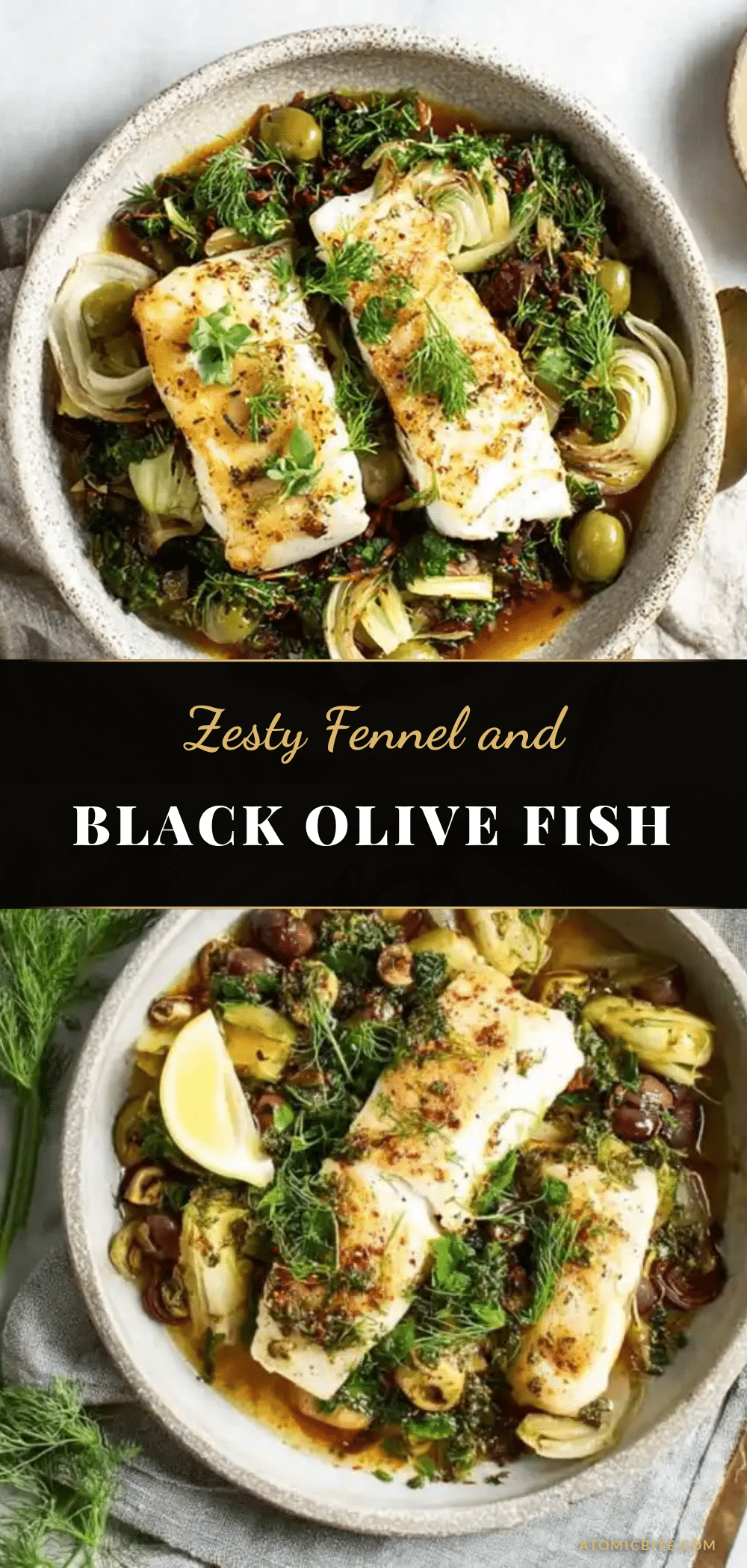 fennel and black olive fish recipe recipe