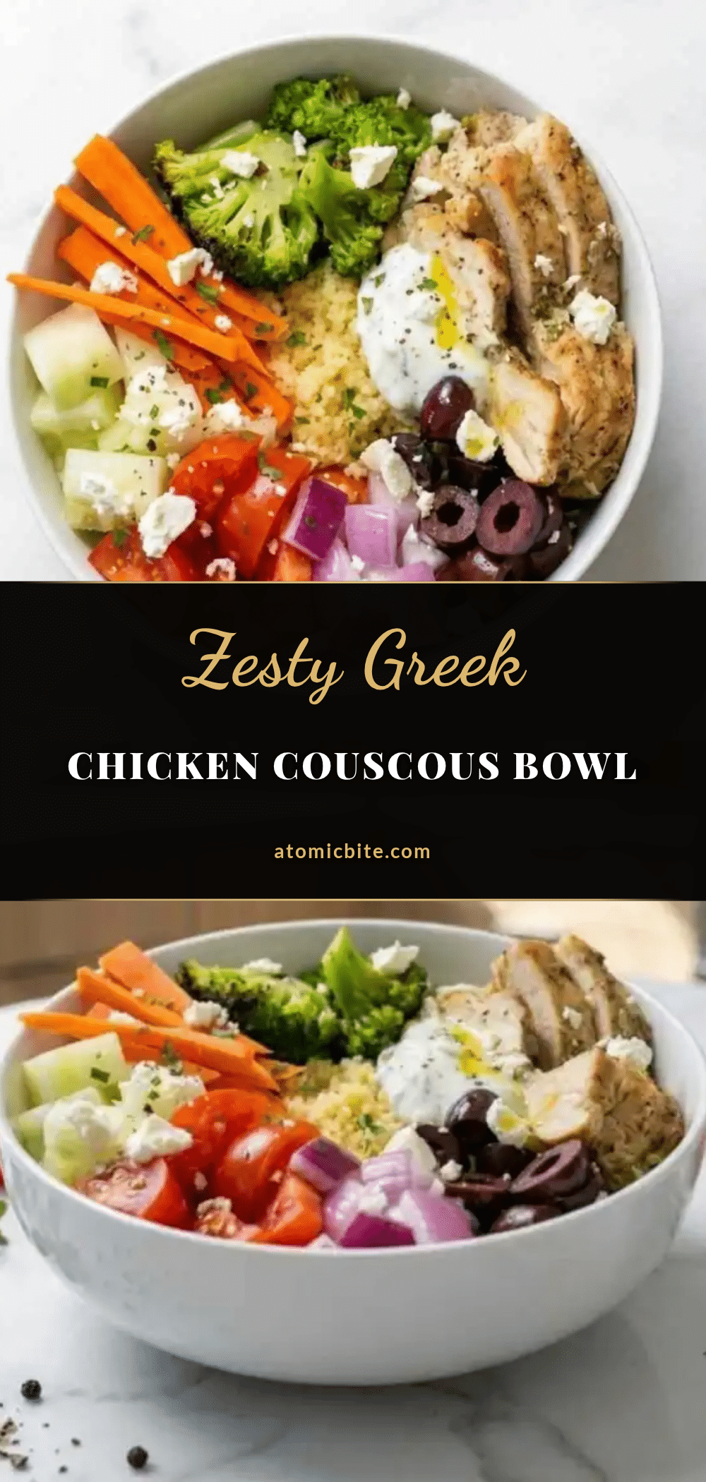 fresh greek chicken couscous bowl recipe