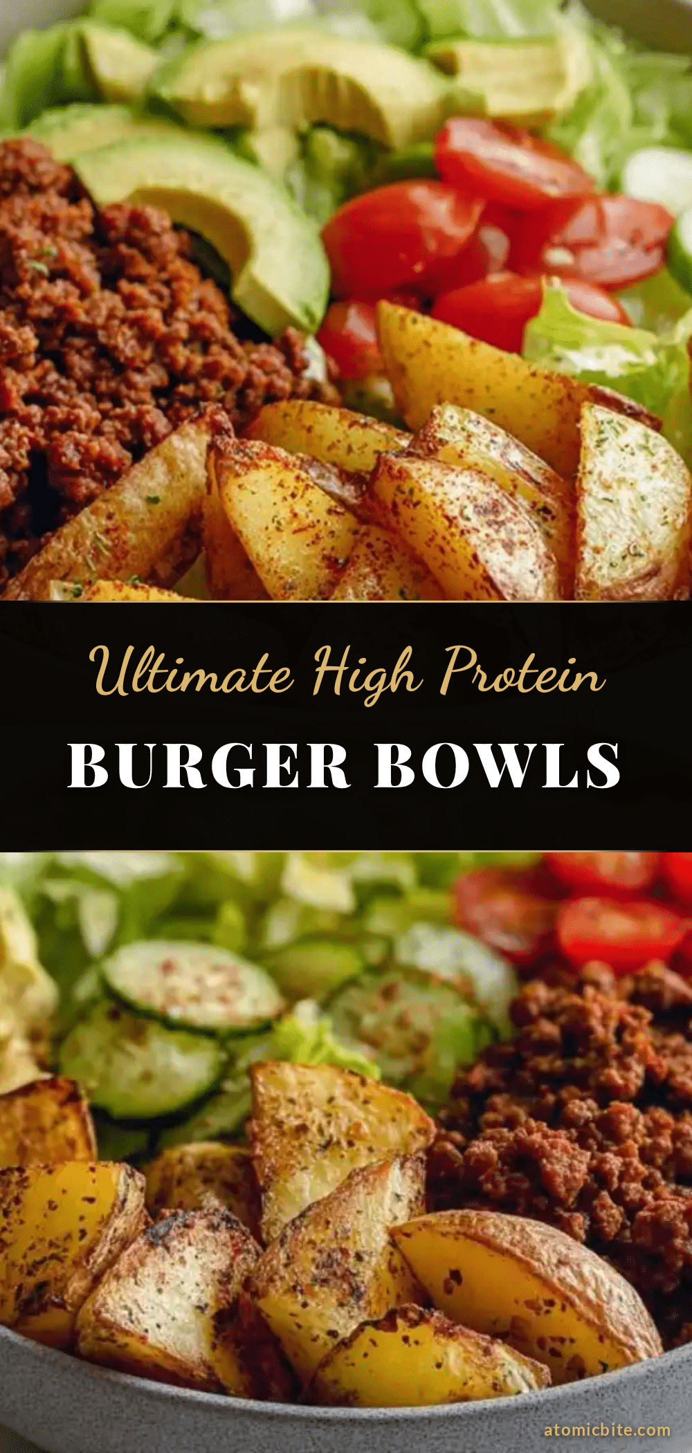 healthy high protein burger bowls recipe