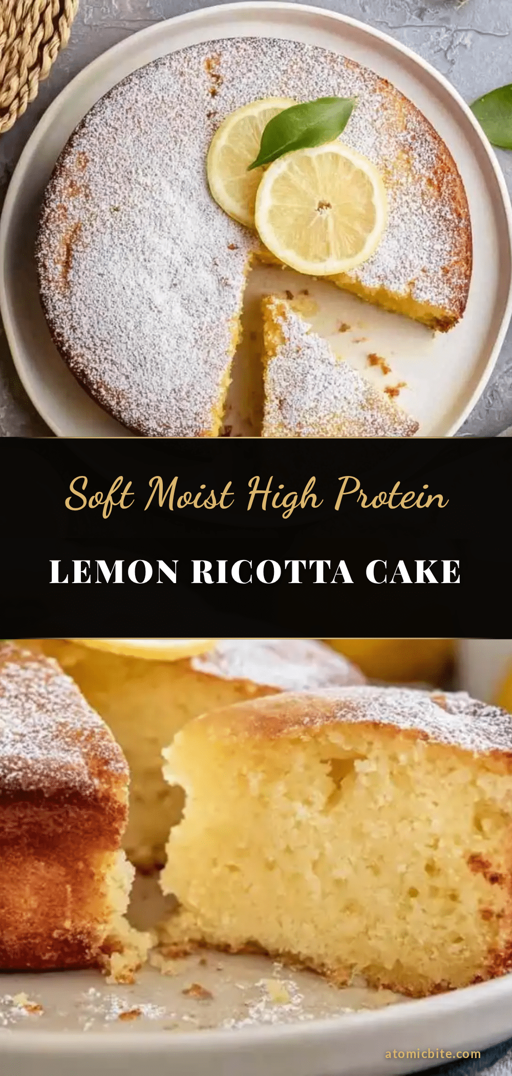 high protein lemon ricotta cake recipe
