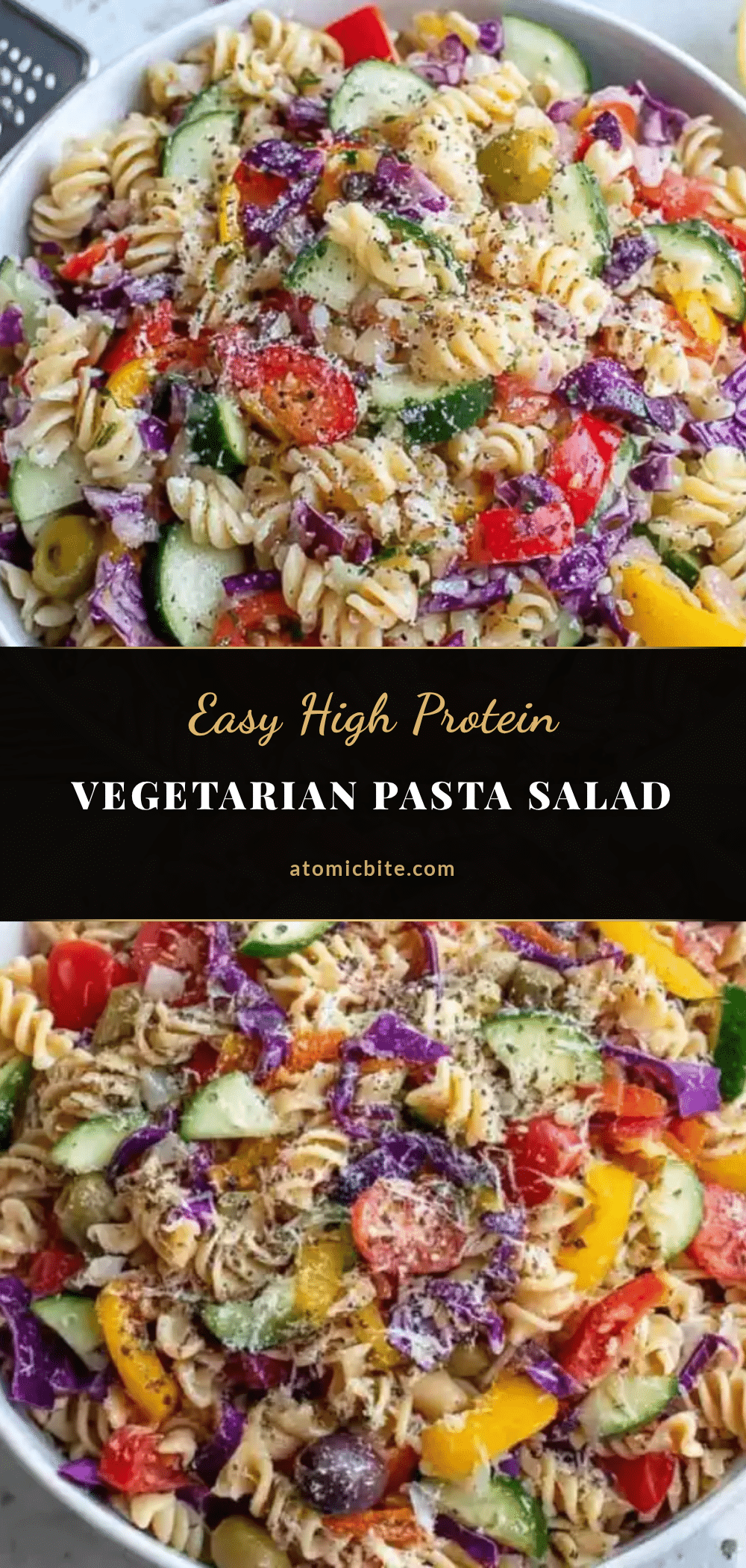 high protein vegetarian pasta salad recipe