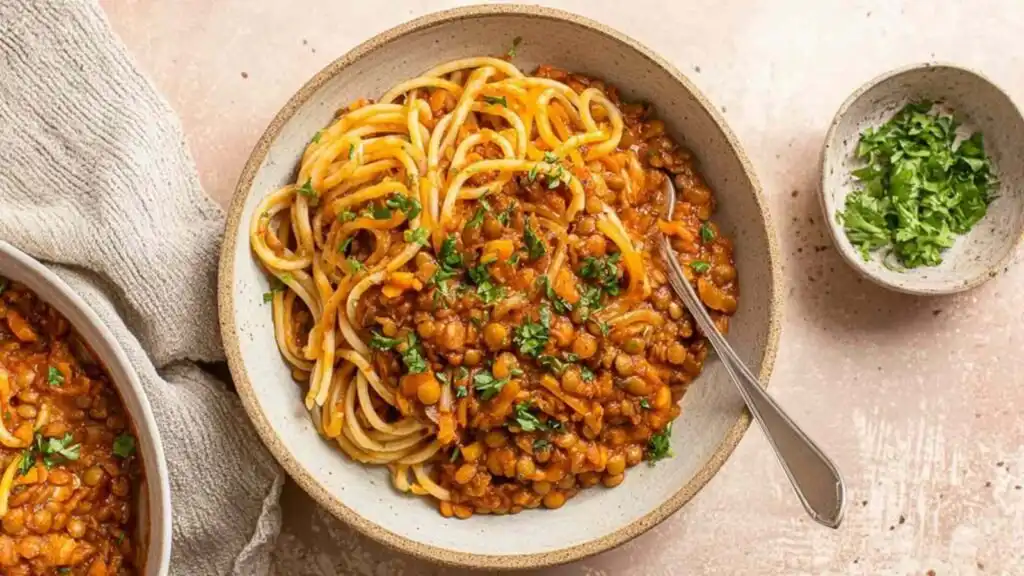 lentil bolognese preparation steps