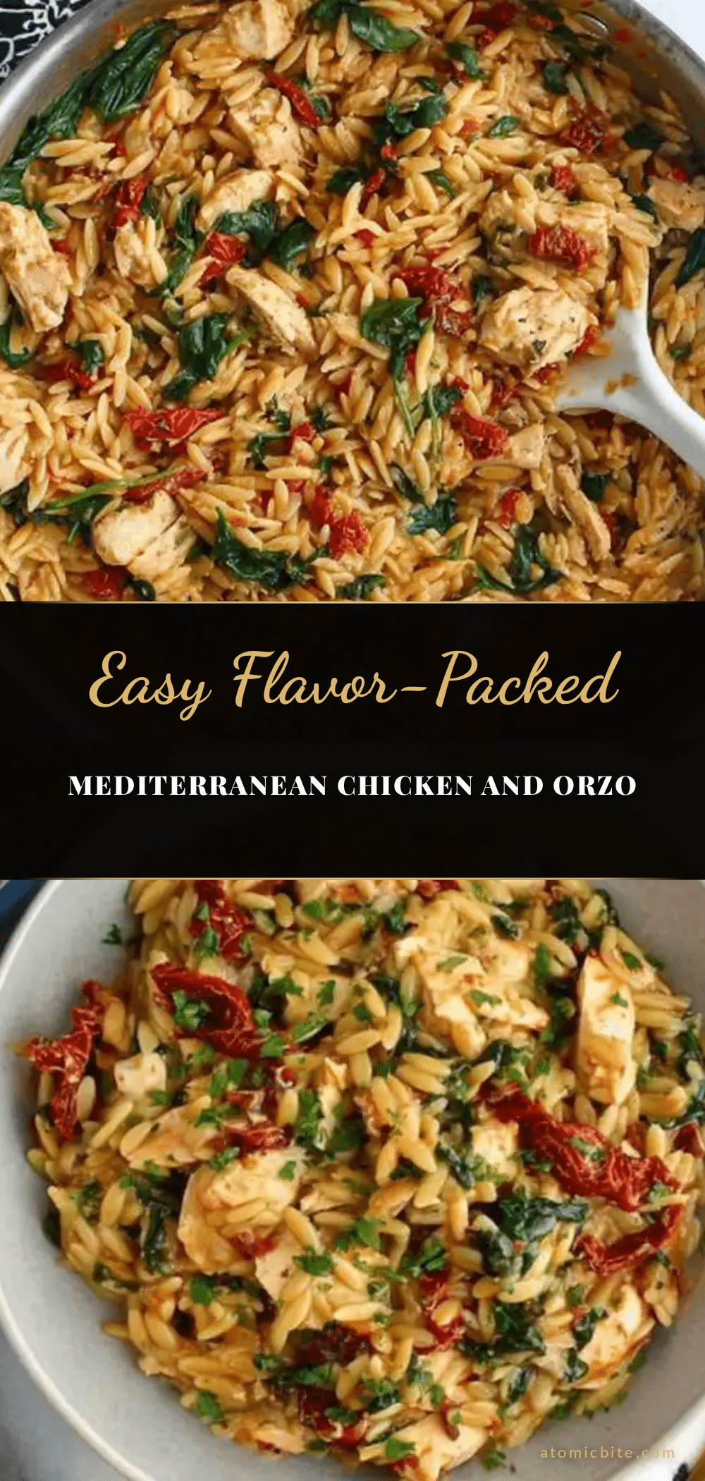 Mediterranean chicken and orzo recipe