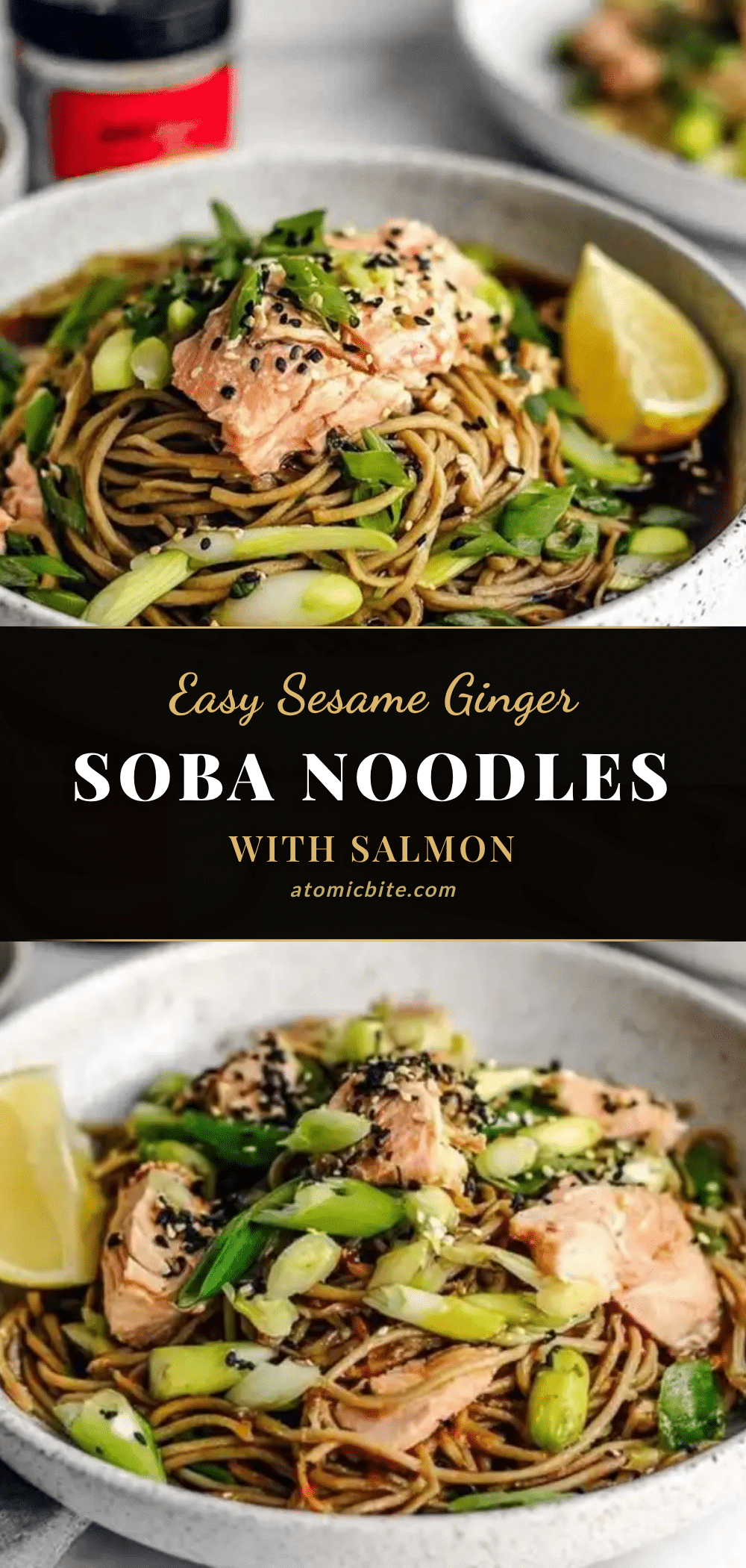 sesame ginger soba noodles with salmon recipe