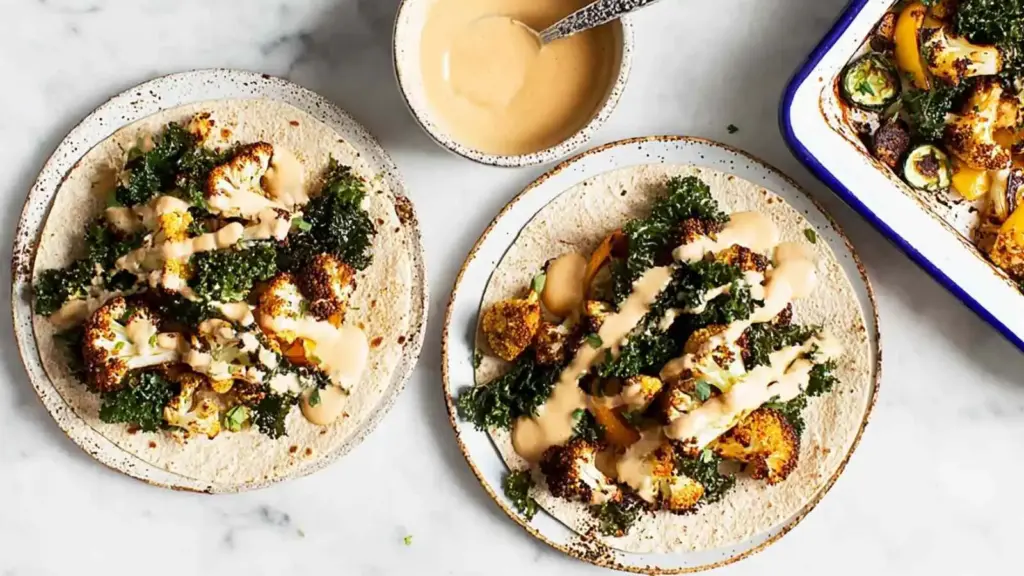 smoky crispy cauliflower wraps - featured image