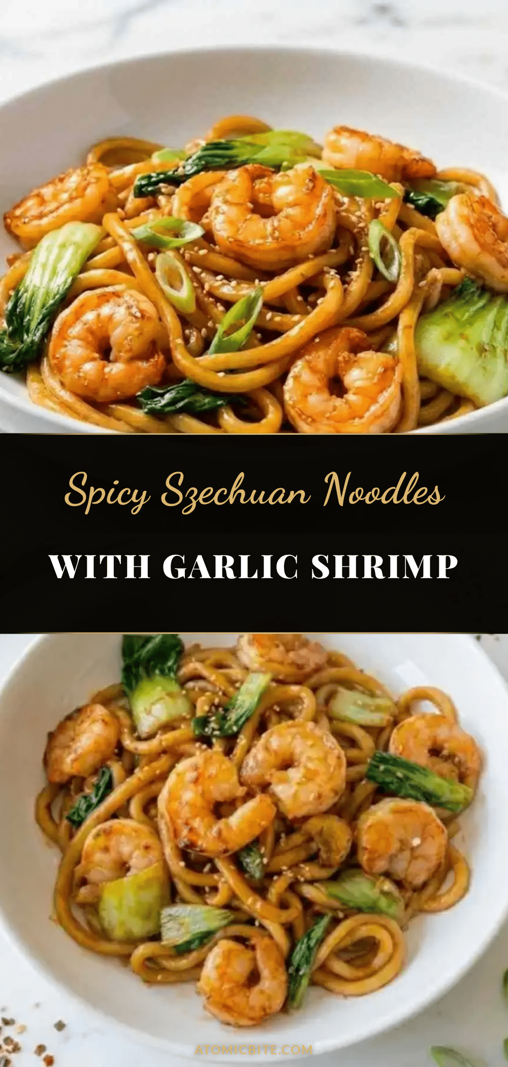 Szechuan noodles with garlic shrimp recipe