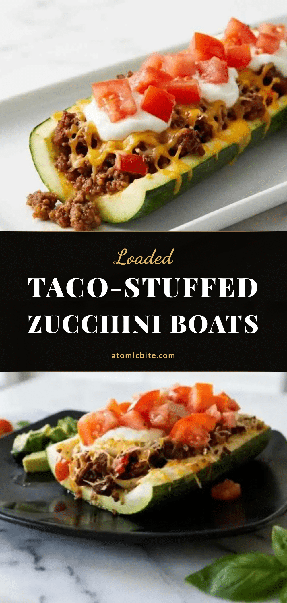 taco-stuffed zucchini boats recipe