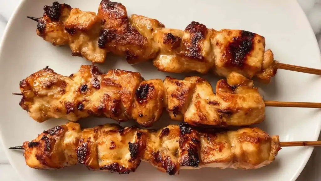 tahini chicken skewers - featured image