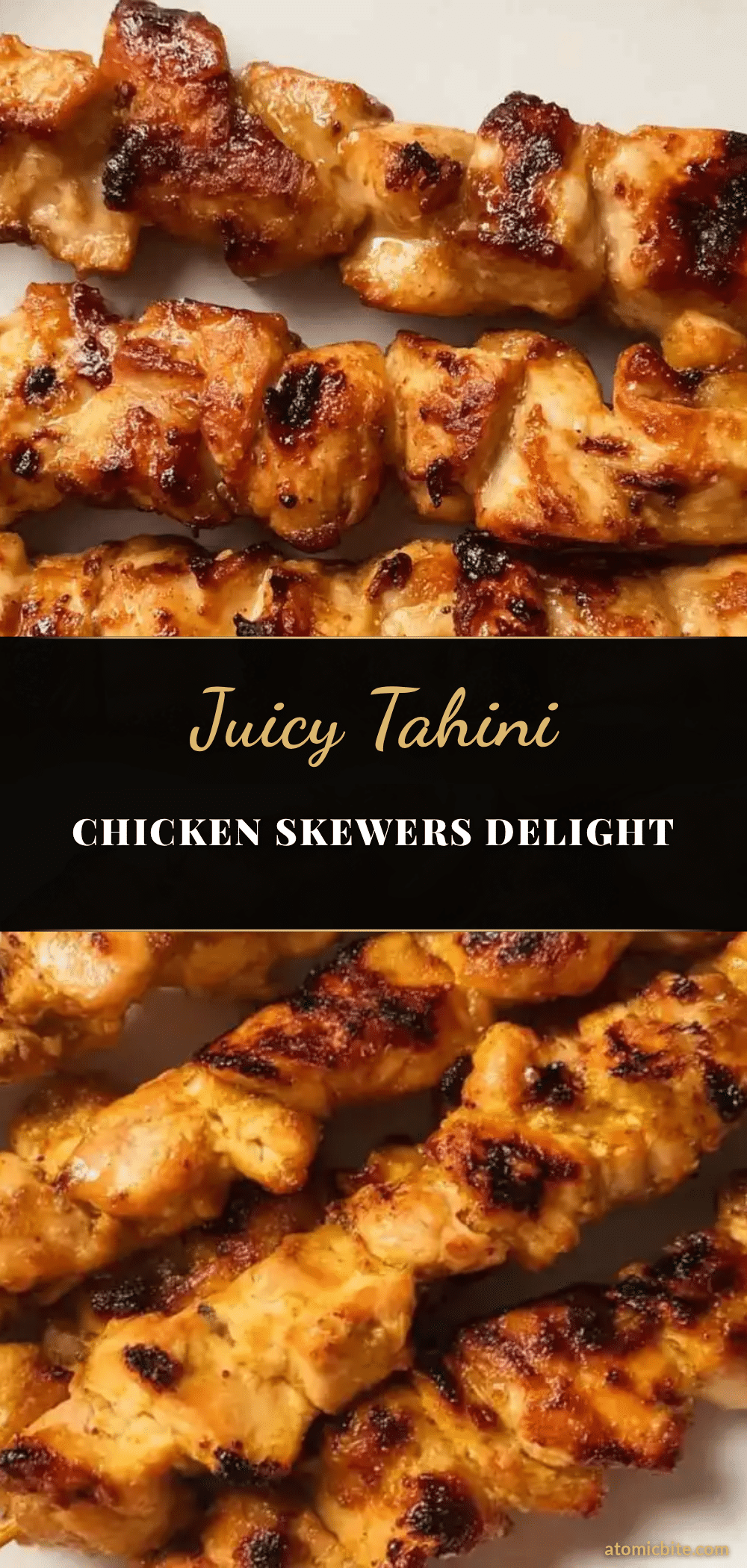 tahini chicken skewers recipe